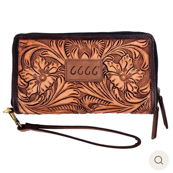 6666 Ranch Handbags - NWT 6666 Ranch Four Sixes Ranch Boedeker Leather Wallet Wristlet Yellowstone